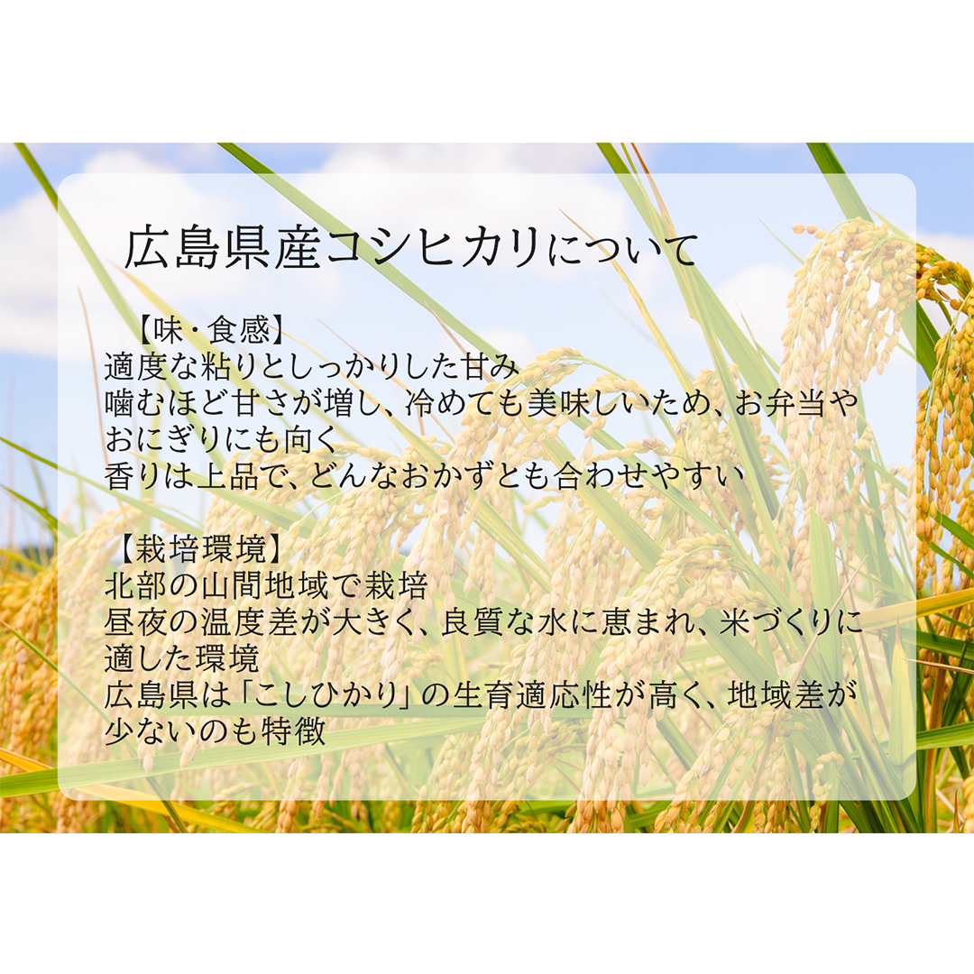 広島県産こしひかりの特徴